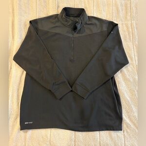 Nike Dri-FIT Pullover Mens XXL Black Standard Fit Quarter Zip Athletic Top